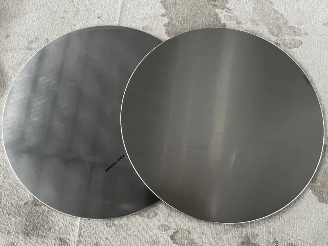 Customized Building Tableware 304 Stainless Steel 1050 Aluminum 430 Triply Circles Clad Plate